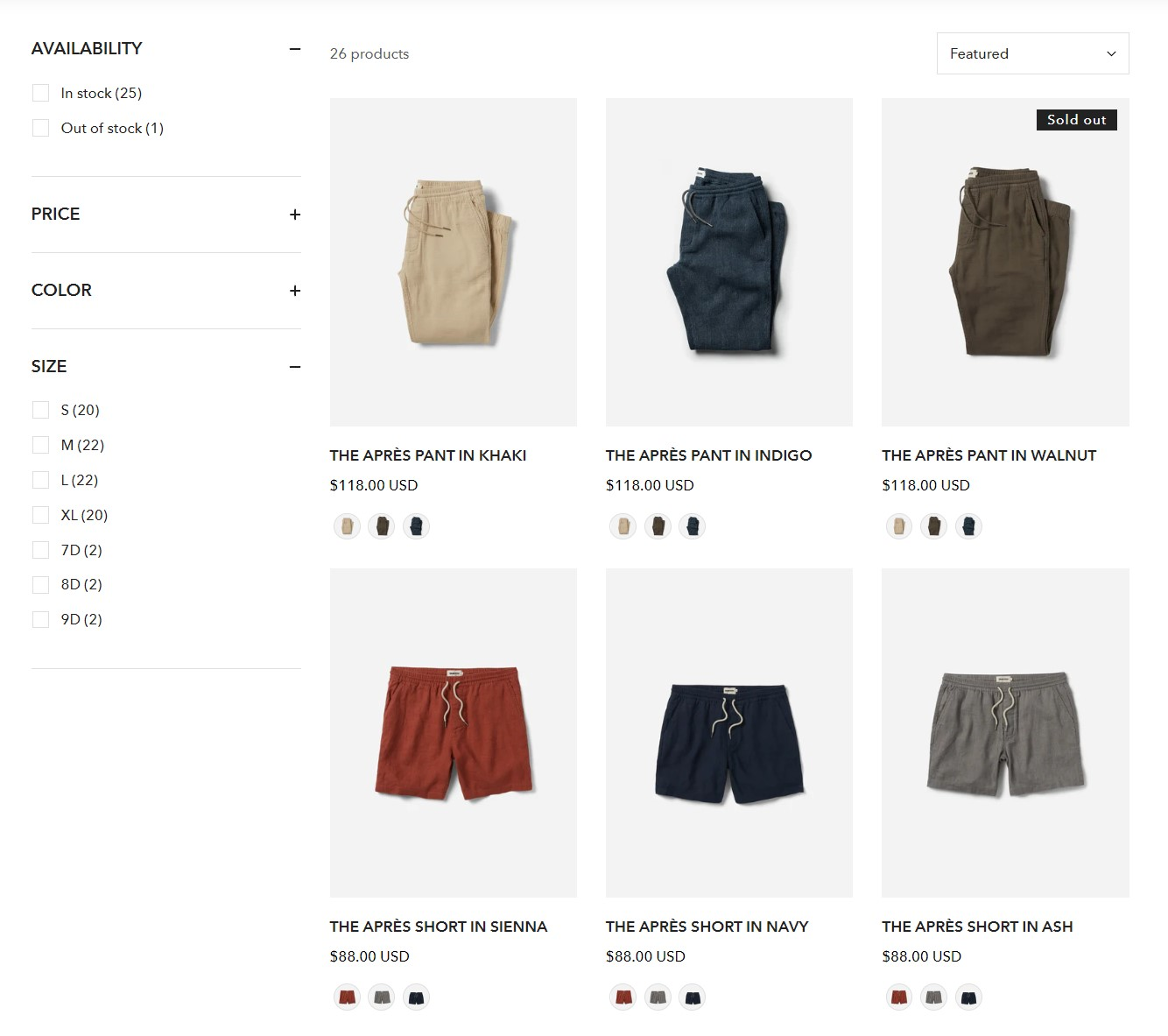 An example of a collection page in Zest