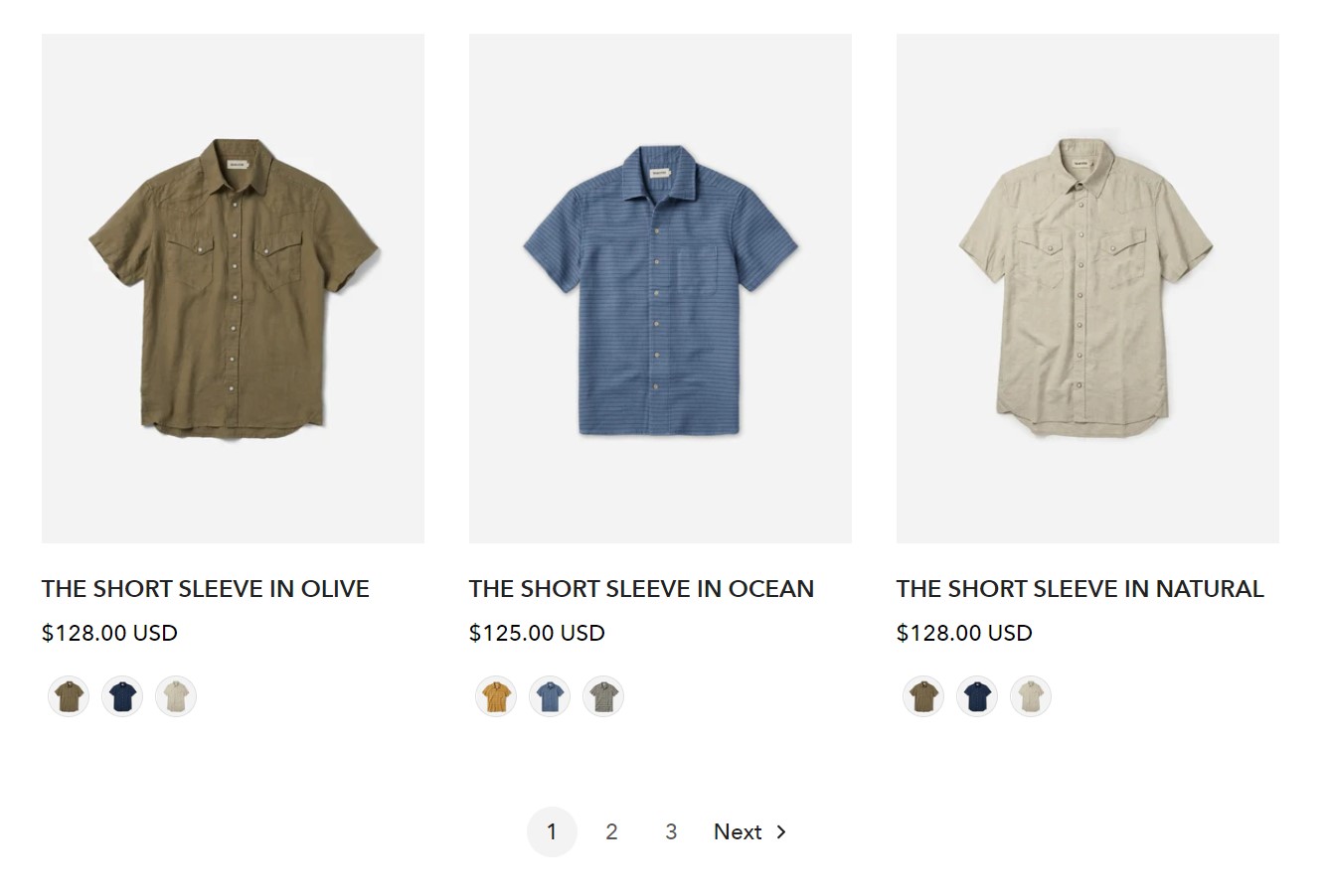 Collection page: Paging by numbers example